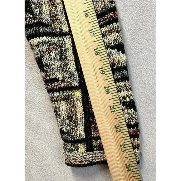 Vintage South Cotton Geometric Hand Knitted Multicolor Abstract Cardigan Size - Picture 6 of 7